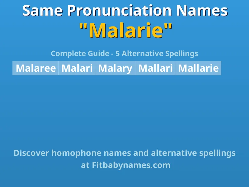 Infographic: Malarie same pronunciation names, similar names, and homophone names