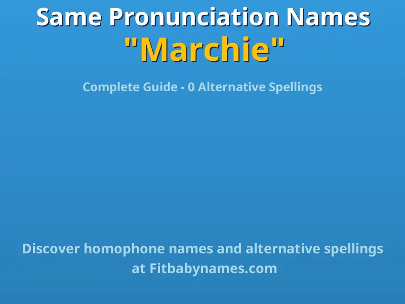 Infographic: Marchie same pronunciation names, similar names, and homophone names