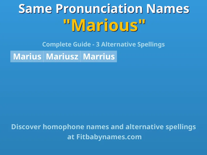 Infographic: Marious same pronunciation names, similar names, and homophone names
