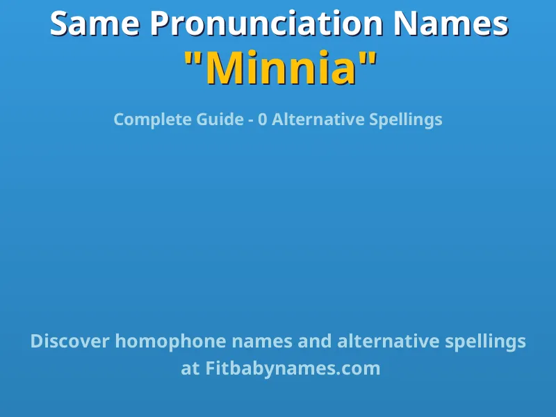 Infographic: Minnia same pronunciation names, similar names, and homophone names