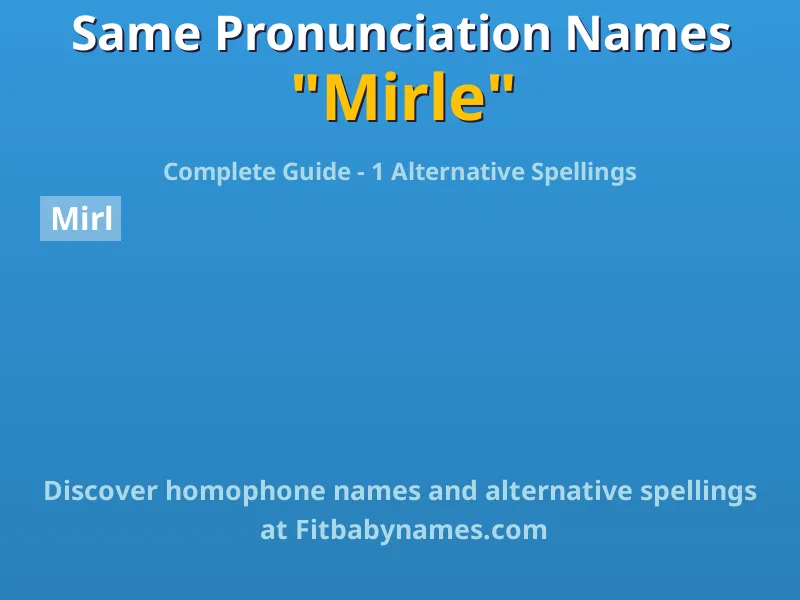 Infographic: Mirle same pronunciation names, similar names, and homophone names