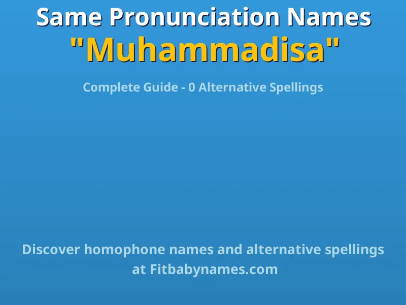 Infographic: Muhammadisa same pronunciation names, similar names, and homophone names