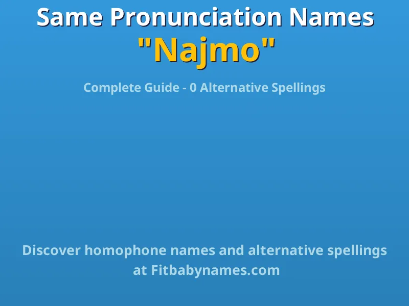 Infographic: Najmo same pronunciation names, similar names, and homophone names