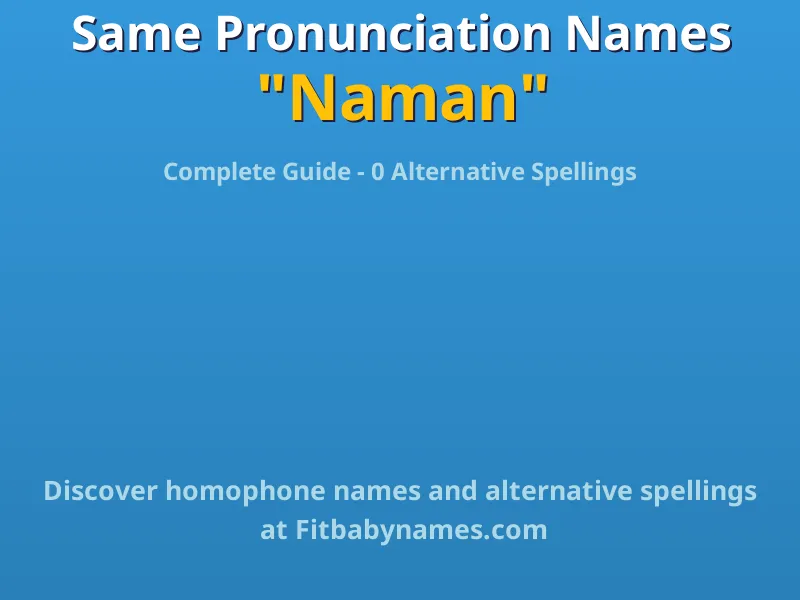 Infographic: Naman same pronunciation names, similar names, and homophone names