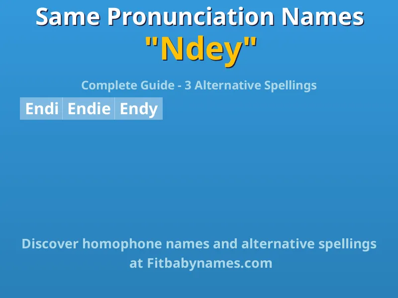 Infographic: Ndey same pronunciation names, similar names, and homophone names
