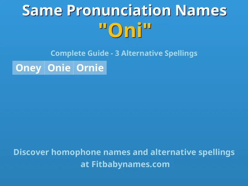 Infographic: Oni same pronunciation names, similar names, and homophone names