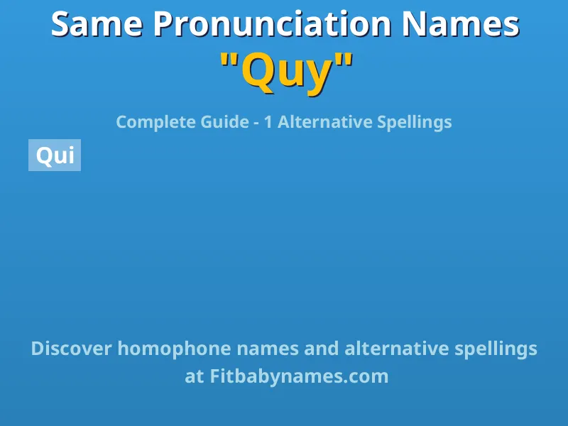 Infographic: Quy same pronunciation names, similar names, and homophone names