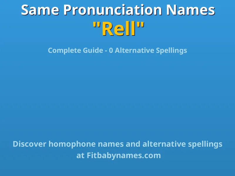 Infographic: Rell same pronunciation names, similar names, and homophone names