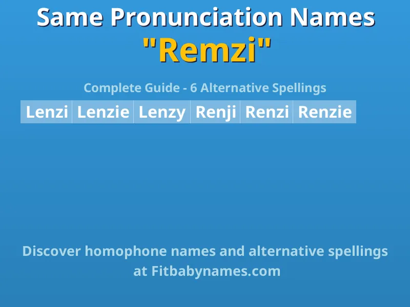 Infographic: Remzi same pronunciation names, similar names, and homophone names