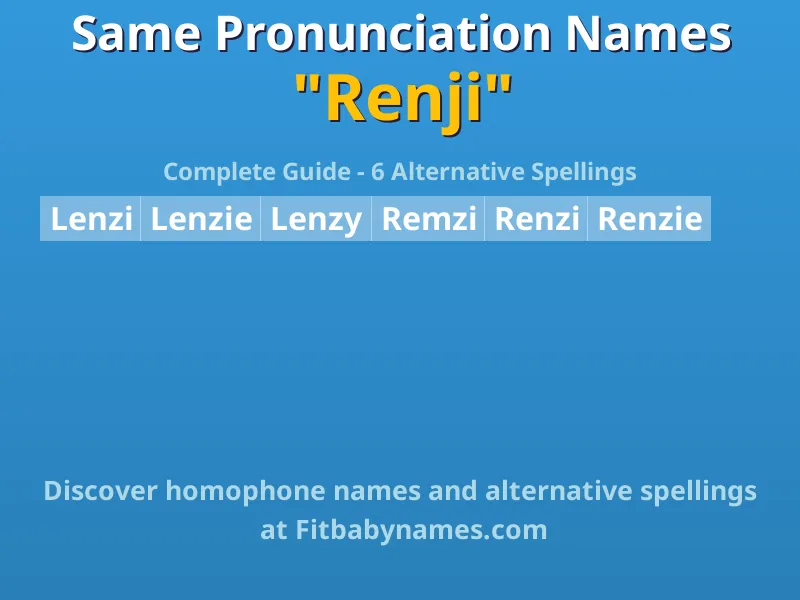 Infographic: Renji same pronunciation names, similar names, and homophone names