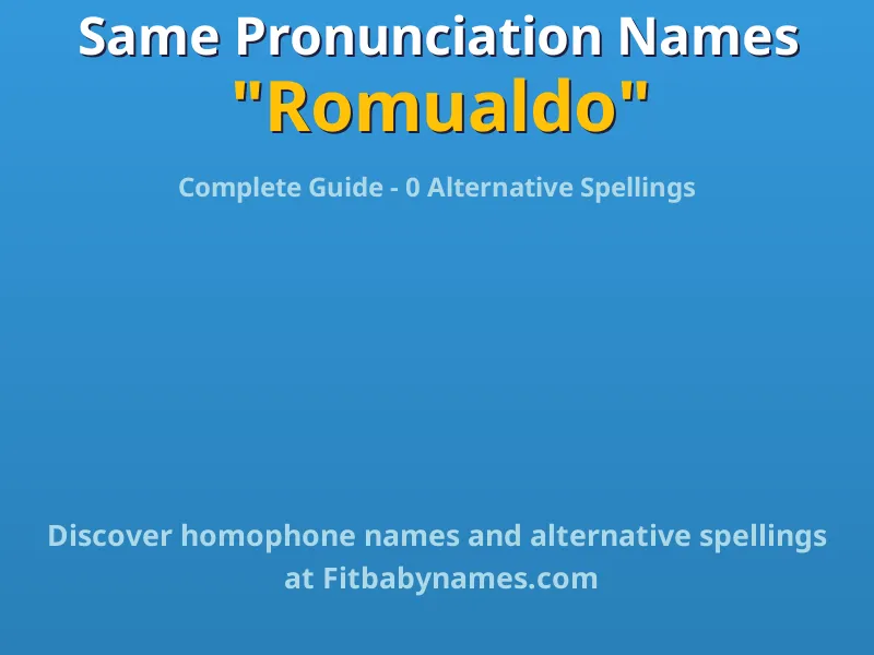 Infographic: Romualdo same pronunciation names, similar names, and homophone names