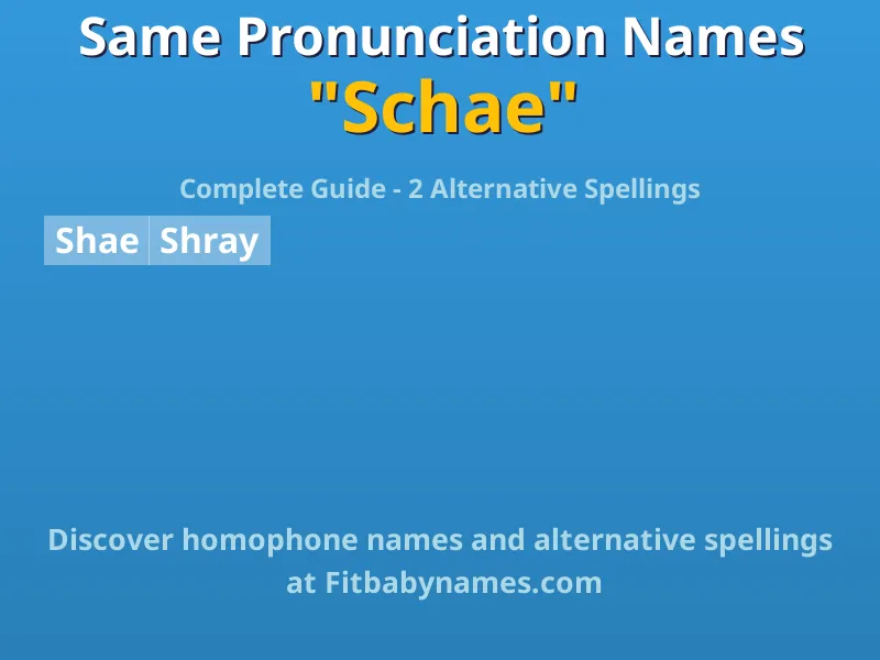 Infographic: Schae same pronunciation names, similar names, and homophone names