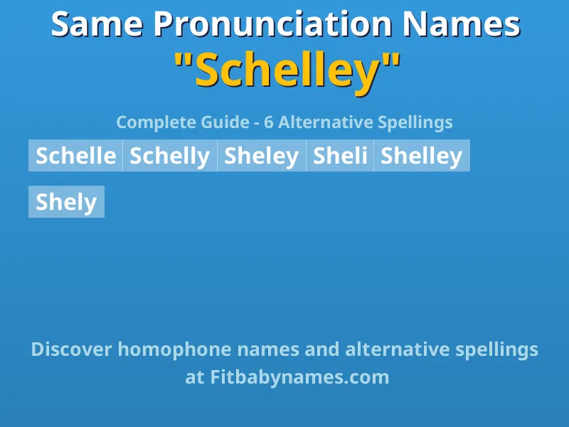 Infographic: Schelley same pronunciation names, similar names, and homophone names