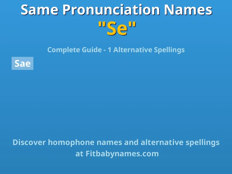 Infographic: Se same pronunciation names, similar names, and homophone names