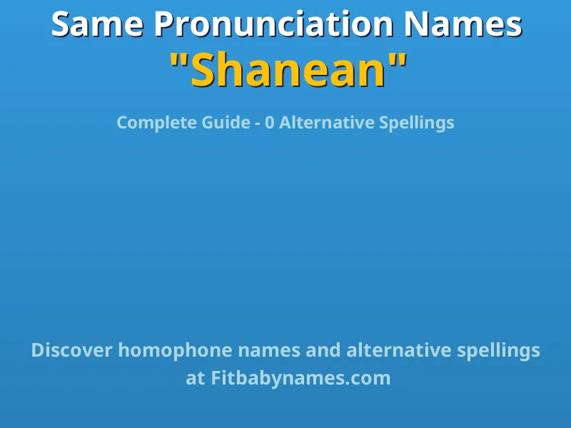 Infographic: Shanean same pronunciation names, similar names, and homophone names
