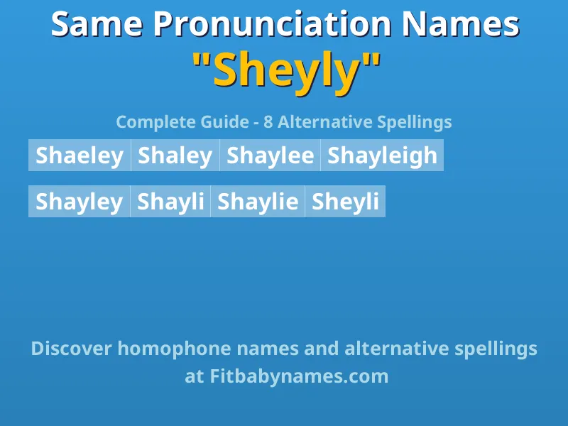Infographic: Sheyly same pronunciation names, similar names, and homophone names