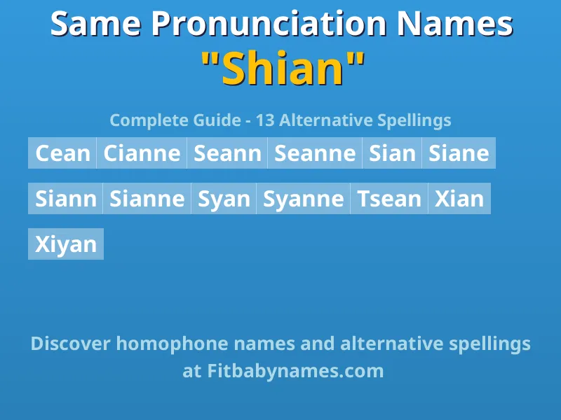 Infographic: Shian same pronunciation names, similar names, and homophone names