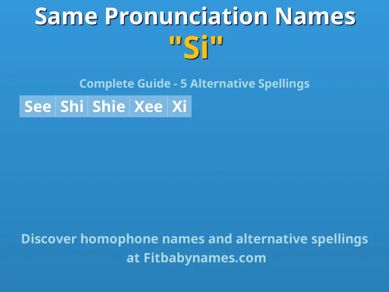 Infographic: Si same pronunciation names, similar names, and homophone names