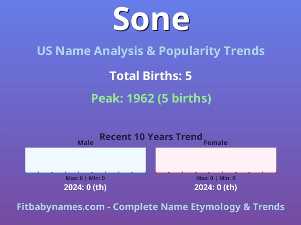 Infographic: Sone name meaning, origin, and popularity trends in the United States (US baby name analysis chart)