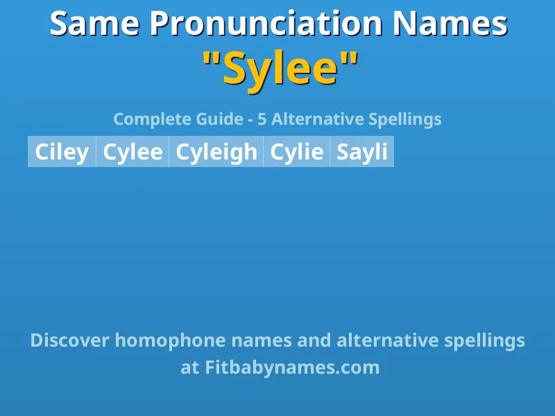 Infographic: Sylee same pronunciation names, similar names, and homophone names
