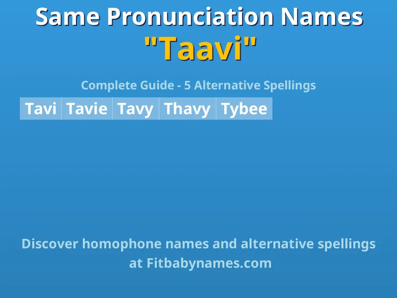 Infographic: Taavi same pronunciation names, similar names, and homophone names