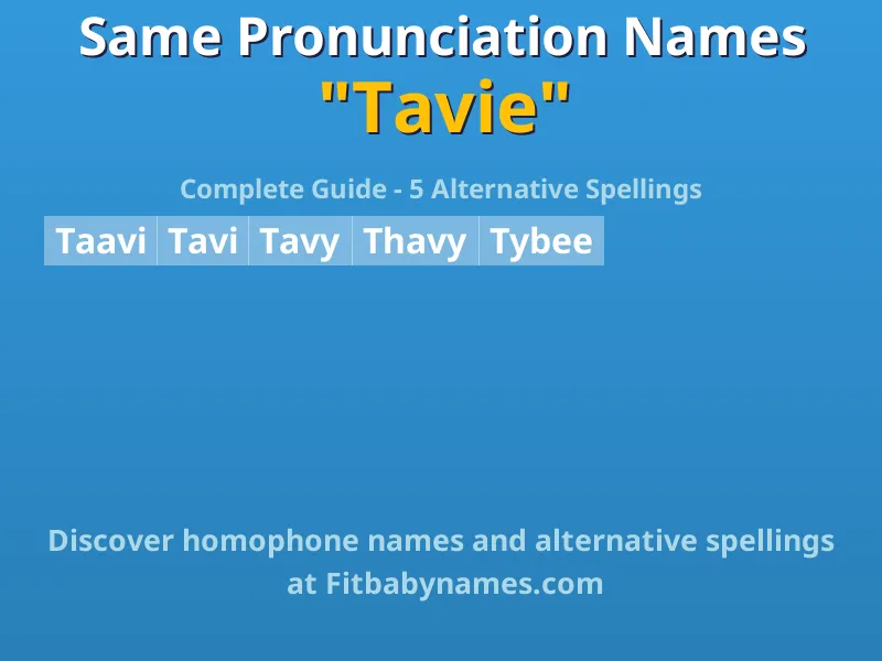 Infographic: Tavie same pronunciation names, similar names, and homophone names