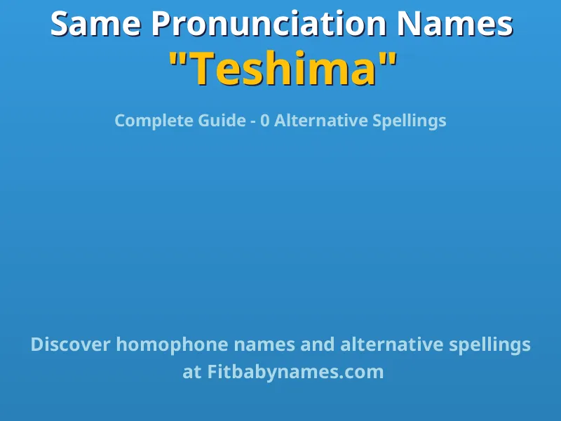 Infographic: Teshima same pronunciation names, similar names, and homophone names