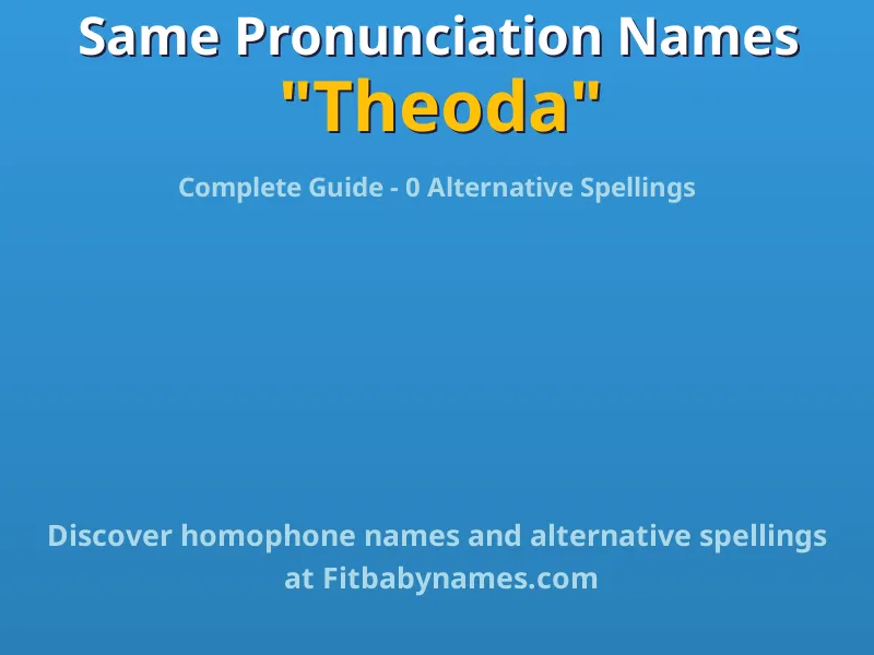 Infographic: Theoda same pronunciation names, similar names, and homophone names