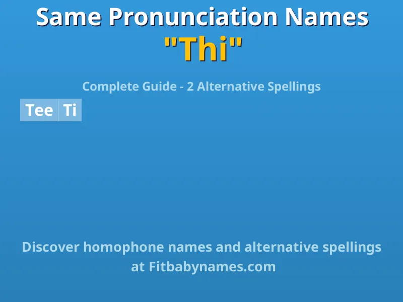 Infographic: Thi same pronunciation names, similar names, and homophone names