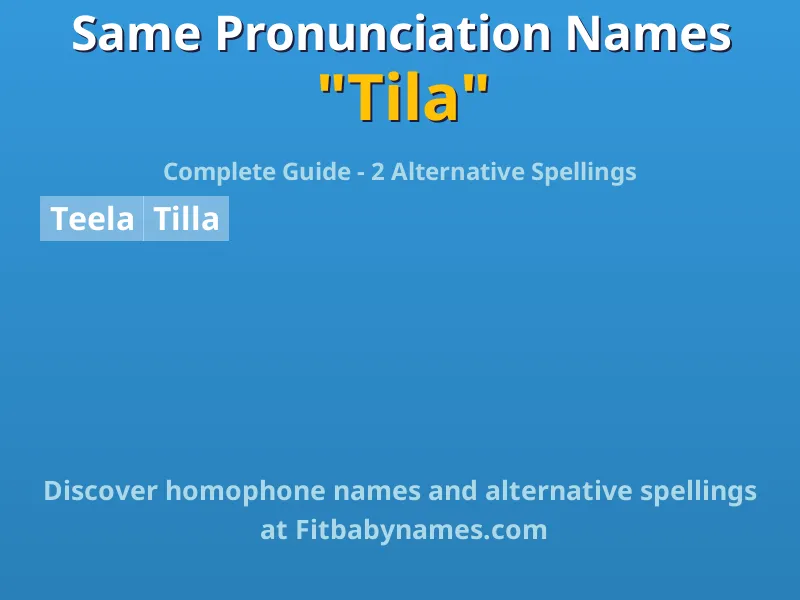Infographic: Tila same pronunciation names, similar names, and homophone names