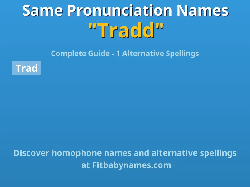 Infographic: Tradd same pronunciation names, similar names, and homophone names