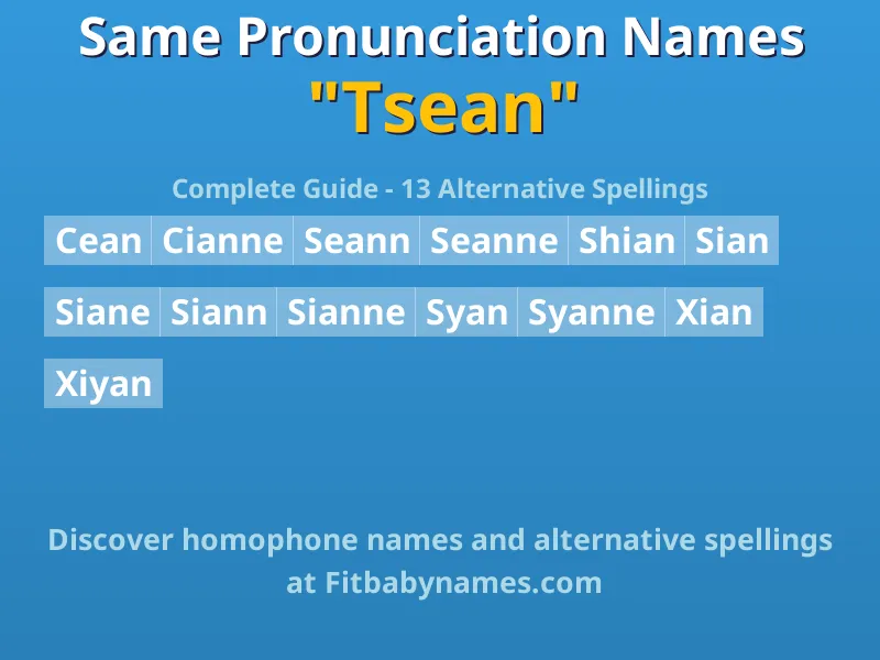 Infographic: Tsean same pronunciation names, similar names, and homophone names