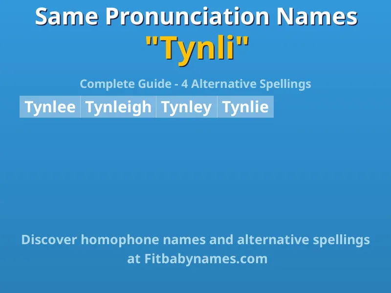 Infographic: Tynli same pronunciation names, similar names, and homophone names