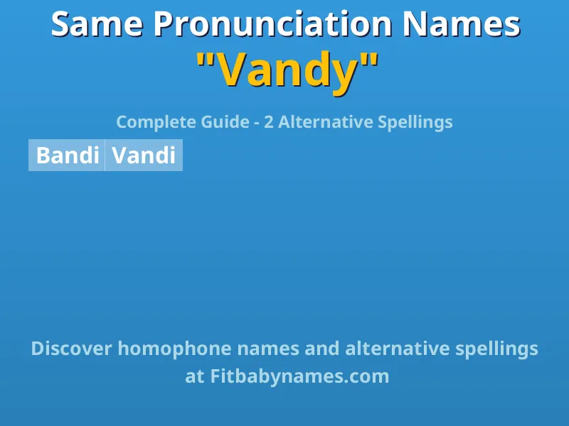 Infographic: Vandy same pronunciation names, similar names, and homophone names