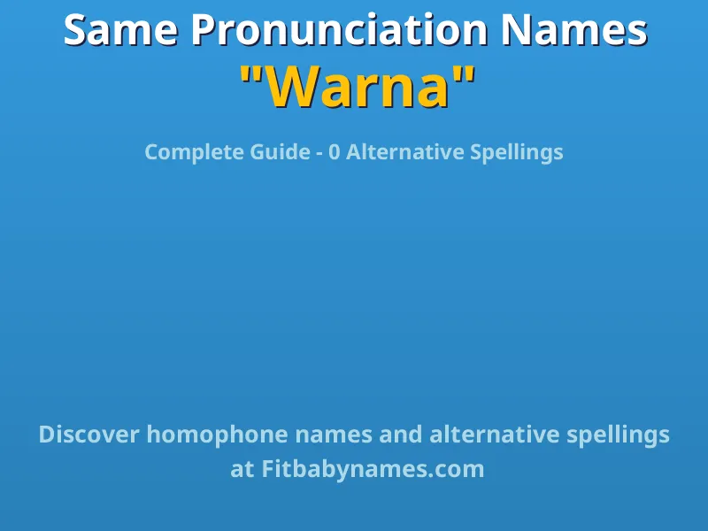 Infographic: Warna same pronunciation names, similar names, and homophone names