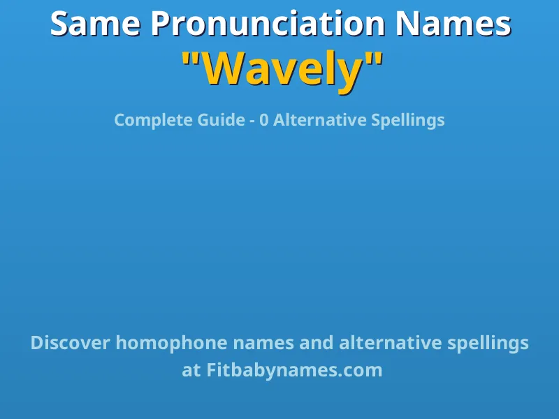 Infographic: Wavely same pronunciation names, similar names, and homophone names