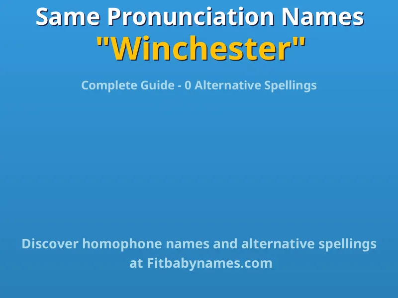 Infographic: Winchester same pronunciation names, similar names, and homophone names