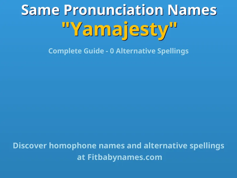 Infographic: Yamajesty same pronunciation names, similar names, and homophone names