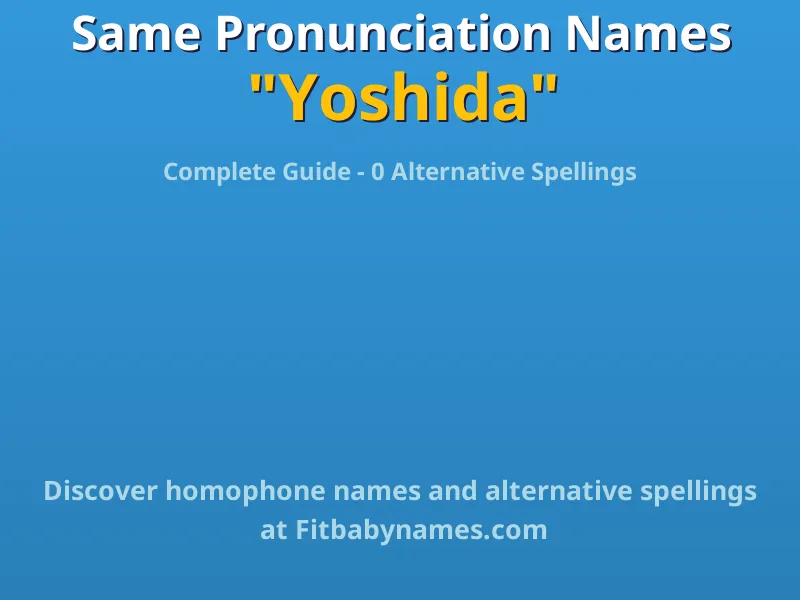 Infographic: Yoshida same pronunciation names, similar names, and homophone names