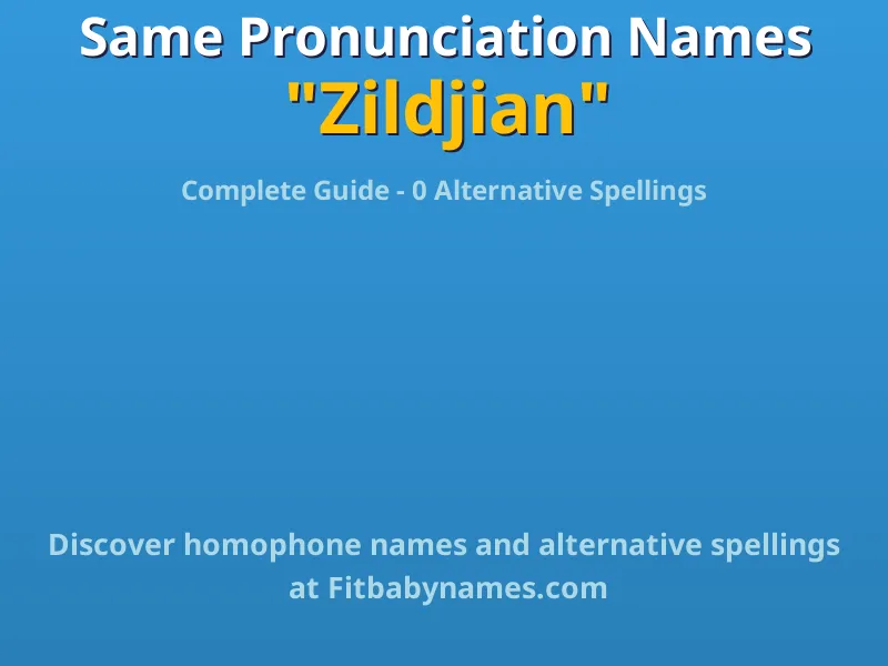 Infographic: Zildjian same pronunciation names, similar names, and homophone names